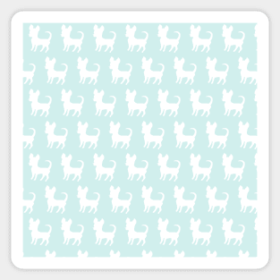 Chihuahua silhouette print (large) mint Sticker